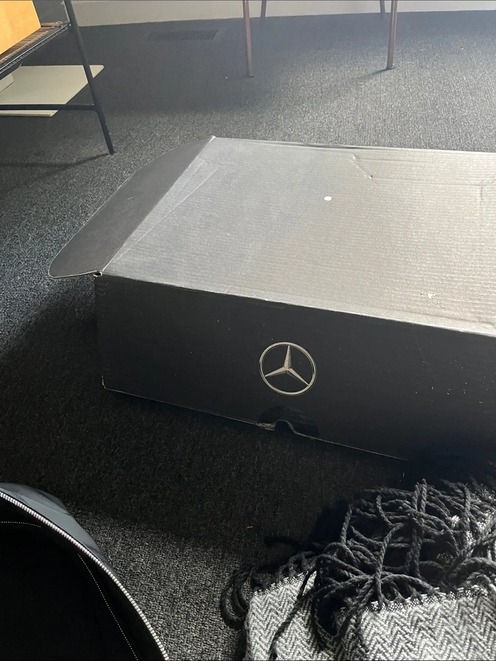 Mercedes-Benz Black Men's Backpack with Silver Zippers